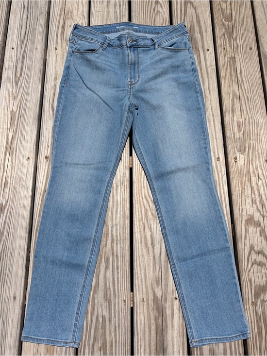 Old Navy Denim - Old Navy High-Rise Straight Jeans Stretch Women's Size 14 Light Wash Mom Jeans